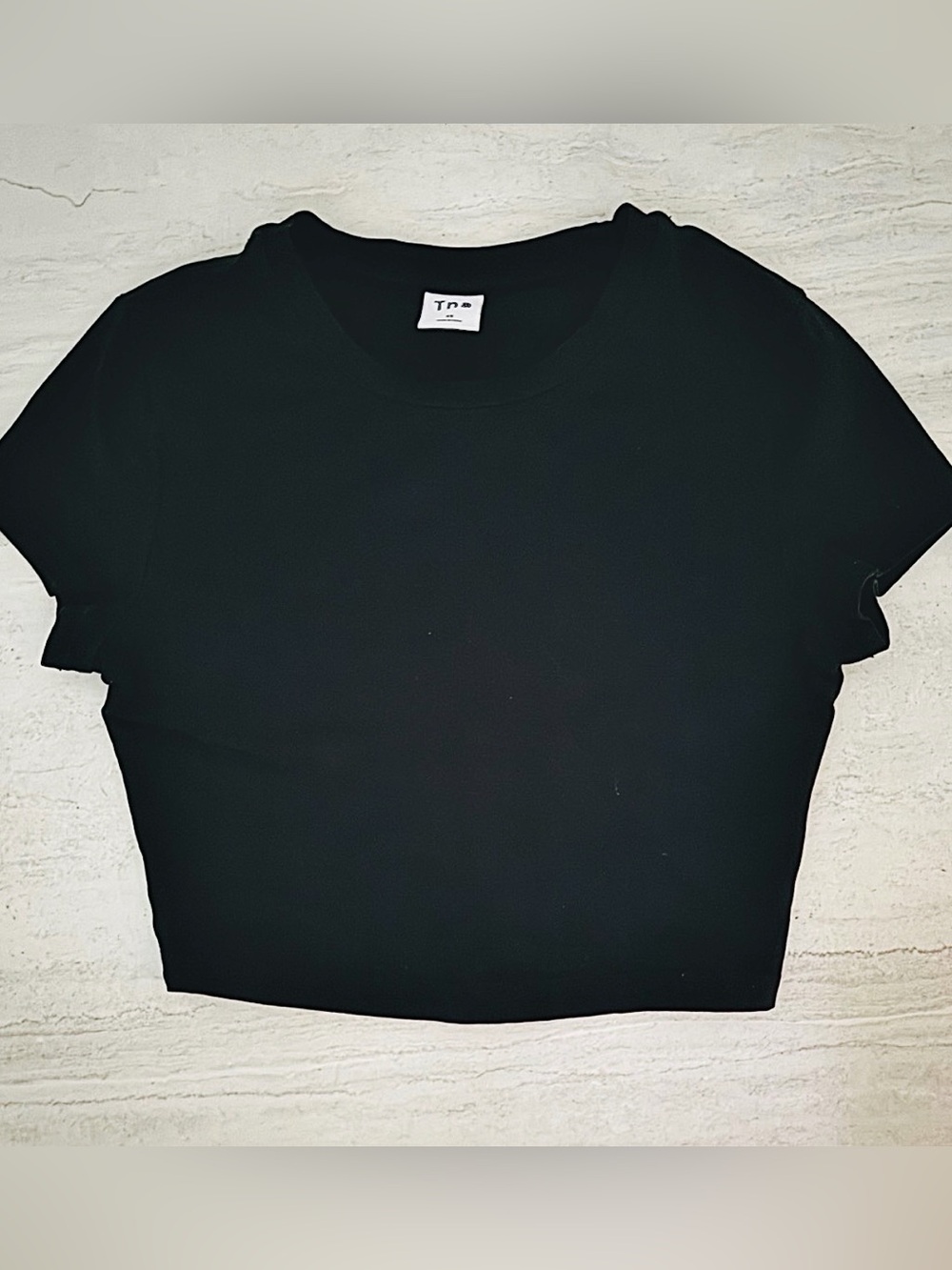 TNA Black Short Sleeve Crop Tee